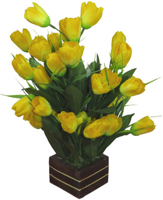 

eMani Multicolor Tulips Artificial Flower with Pot(12 inch, Pack of 1)