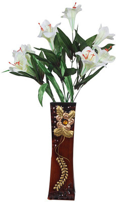 

Orchard Multicolor Lily Artificial Flower with Pot(20 inch, Pack of 1)