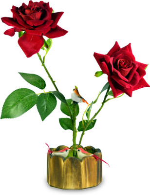 

Magical Petals Red Rose Artificial Flower with Pot(12 inch, Pack of 1)