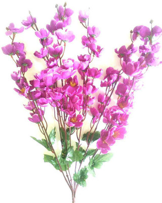 

Vck Phenomenal Peach Blossom Bunch Purple Assorted Artificial Flower(17.7 inch, Pack of 1)