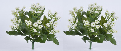

Kusal White Assorted Artificial Flower(5 inch, Pack of 2)