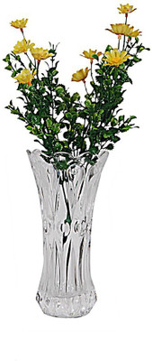 

Orchard White Crystal Flower vase with Yellow Flowers Multicolor Assorted Artificial Flower with Pot(14.5 inch, Pack of 1)