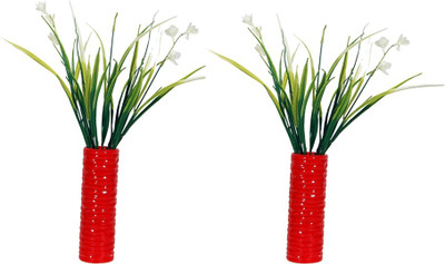 

Orchard Multicolor Assorted Artificial Flower with Pot(16.5 inch, Pack of 2)