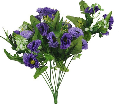 Orchard Purple Carnations Artificial Flower(16 inch, Pack of 1)