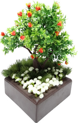 

Ace Flowers Multicolor Assorted Artificial Flower with Pot(10 inch, Pack of 1)
