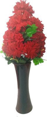 

Kaykon Beautiful Red Assorted Artificial Flower with Pot(22 inch, Pack of 2)