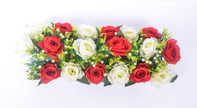 

Kusal Red, White Assorted Artificial Flower(5 inch, Pack of 1)