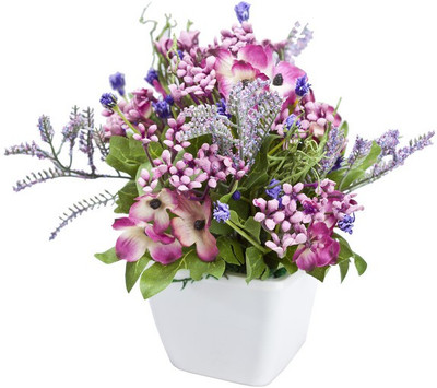

Kusal Purple Assorted Artificial Flower with Pot(4 inch, Pack of 1)