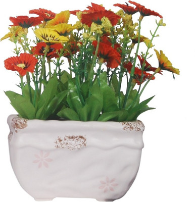

Orchard Multicolor Assorted Artificial Flower with Pot(6.2 inch, Pack of 1)