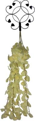 

Kaykon Hanging Bush With Iron net White Rose Artificial Flower(25 inch, Pack of 2)