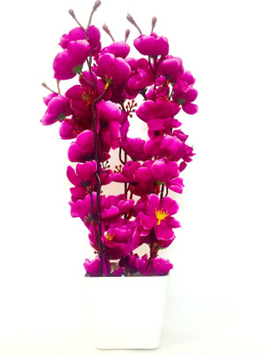 

Fleur Blossom Purple Assorted Artificial Flower with Pot(13.8 inch, Pack of 1)