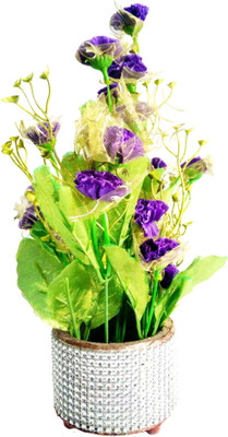 

Kaykon Purple Carnations Artificial Flower with Pot(15 inch, Pack of 1)