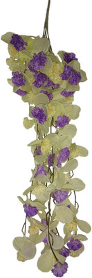 

Kaykon Beautiful Hanging Bush With Iron Net 25 inch Purple Assorted Artificial Flower(25 inch, Pack of 2)