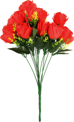 

Design O Vista Red Rose Artificial Flower(45 cm, Pack of 12)
