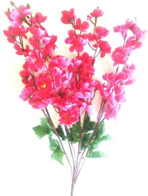 

Yash Enterprises Rani Cherry Blossom 12 Stems A Pink Magnolia Artificial Flower(61 inch, Pack of 1)