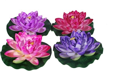 Orchard Purple, Blue, Pink, Pink Rose Artificial Flower(2.5 inch, Pack of 4, Flower Bunch)