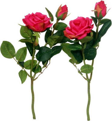 

Orchard Red Rose Artificial Flower(16 inch, Pack of 2)
