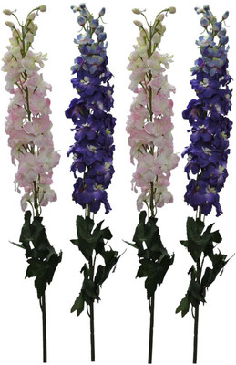 

ZOOEY Pink, Purple Assorted Artificial Flower(46.85 inch, Pack of 4)