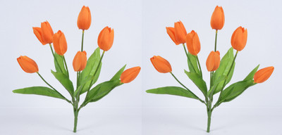 

Kusal Orange Assorted Artificial Flower(5 inch, Pack of 2)