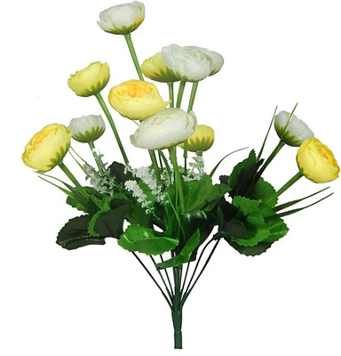 

Orchard Yellow, White Rose Artificial Flower(16 inch, Pack of 1)
