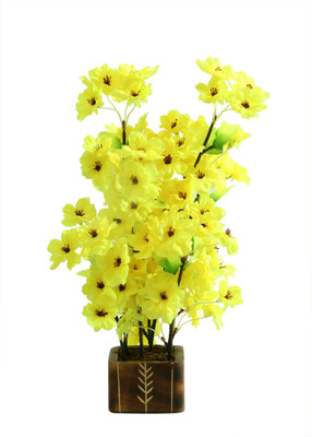 

Magicwand Enterprises Yellow, Brown Assorted Artificial Flower with Pot(14 inch, Pack of 1)