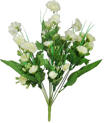 

Orchard White Carnations Artificial Flower(16 inch, Pack of 1)