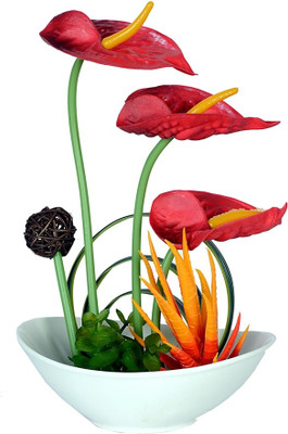 

Orchard Multicolor Assorted Artificial Flower with Pot(10 inch, Pack of 1)
