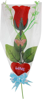 

Halowishes Special Artificial Red Rose Flower For Your Valentine Red Rose Artificial Flower(9 inch, Pack of 1)
