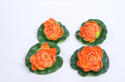 

Kusal Floating Orange Assorted Artificial Flower(Pack of 4)
