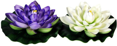 

Orchard White, Purple Assorted Artificial Flower(2.3 inch, Pack of 2)