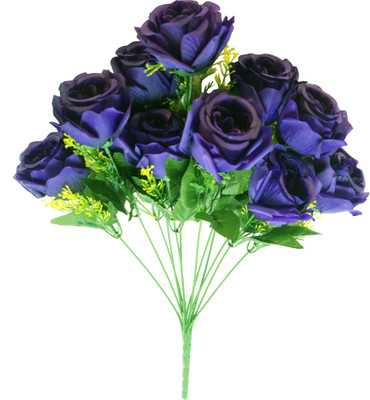 

Design O Vista Purple Rose Artificial Flower(45 cm, Pack of 12)