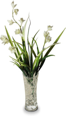 

Orchard White Orchids Artificial Flower with Pot(18 inch, Pack of 1)