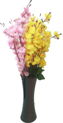 

Kaykon Beautiful Multicolor Orchids Artificial Flower with Pot(22 inch, Pack of 3)