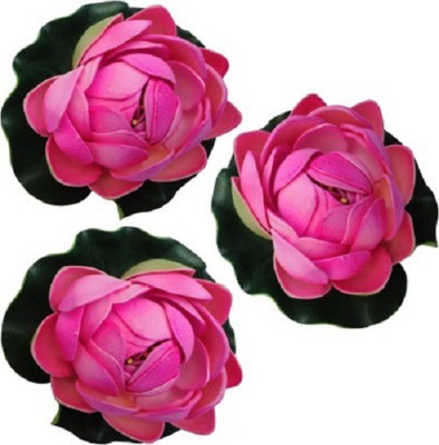 

Sadhna Collections Floating Lotus Medium Pink Assorted Artificial Flower(4 inch, Pack of 3)