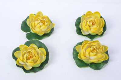 

Kusal Floating Yellow Assorted Artificial Flower(Pack of 4)