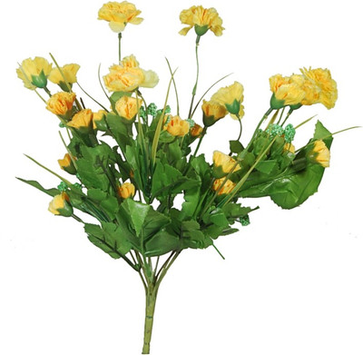 

Orchard Yellow Carnations Artificial Flower(16 inch, Pack of 1)