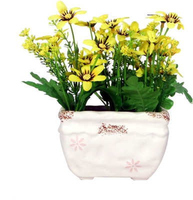 

Orchard Yellow Assorted Artificial Flower with Pot(6.2 inch, Pack of 1)