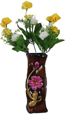 

Orchard Multicolor Rose Artificial Flower with Pot(18 inch, Pack of 1)