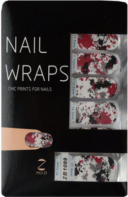 

Ruby Premium Quality Full Cover Nail Art Stickers White(Pack of 14)