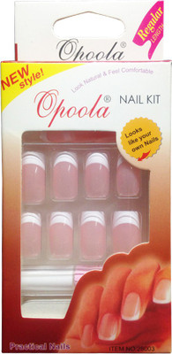 

Opoola 24 French Nails Of 12 Sizes In Regular Length Light Pink(Pack of 24)