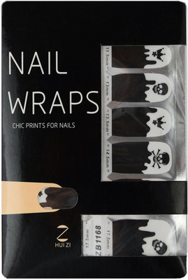 

Ruby Premium Quality Full Cover Nail Art Stickers Black(Pack of 14)