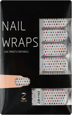 

Ruby Premium Quality Full Cover Nail Art Stickers White(Pack of 14)