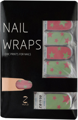 

Ruby Premium Quality Full Cover Nail Art Stickers Pink(Pack of 14)