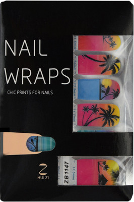 

Ruby Premium Quality Full Cover Nail Art Stickers Blue(Pack of 14)