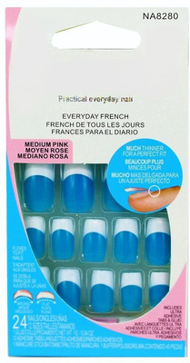 

Ear Lobe & Accessories French Blue Nails & Nail Glue Blue(Pack of 24)