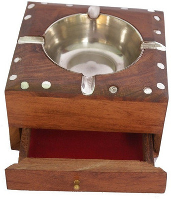 

La' Bonito Pro Brown Wood Ashtray(Pack of 1)