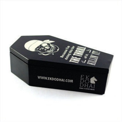 

Ek Do Dhai Coffin Black, White Iron Ashtray(Pack of 1)