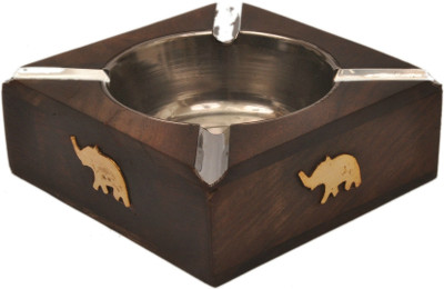 

Artist Haat Wood Handicraft Handmade Brown Wood Ashtray(Pack of 1)