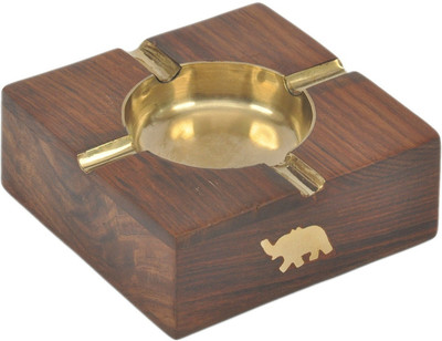 

Artist Haat Wood Handicraft Handmade Brown Wood Ashtray(Pack of 1)