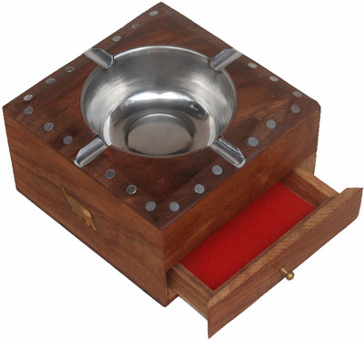 

Shopnline Brown Wood Ashtray